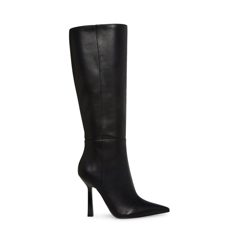 Botas Altas Steve Madden Kathleen Cuero Mujer Negras | ES XD3140